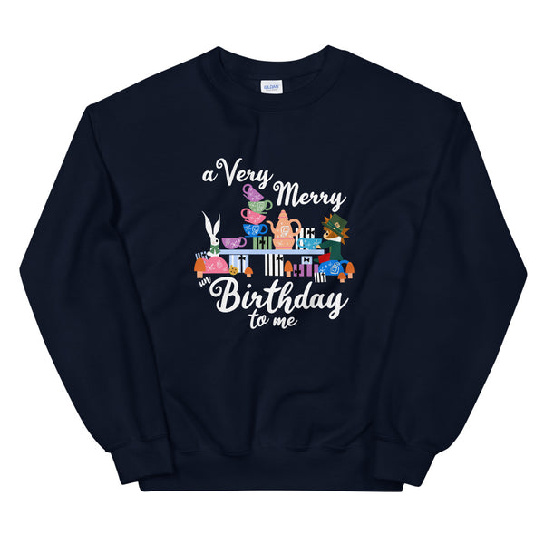 Disney Birthday Sweatshirt Alice in Wonderland A Very Merry un Birthday To Me Crew Sweatshirt