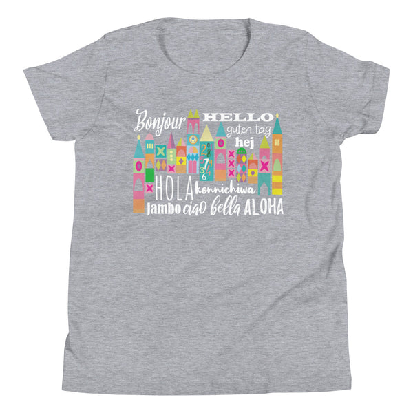 Small World Hello Kids T-Shirt Disney Small World Many Languages Kids T-Shirt