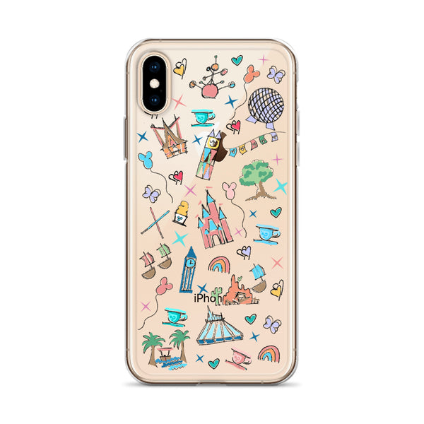 Walt Disney World iPhone Disney Parks Icons Florida Disney iPhone Case