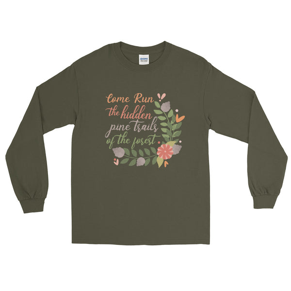 Pocahontas Disney Long Sleeve Come Run the Hidden Pine Trails Run Disney Shirt Long Sleeve Shirt