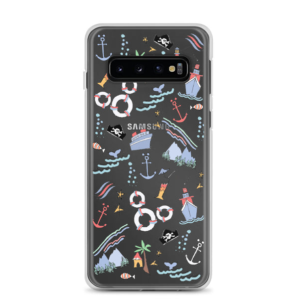 Disney Cruise Line Samsung Phone Case Sail Away with Me Disney Cruise Sketch Samsung Phone Case