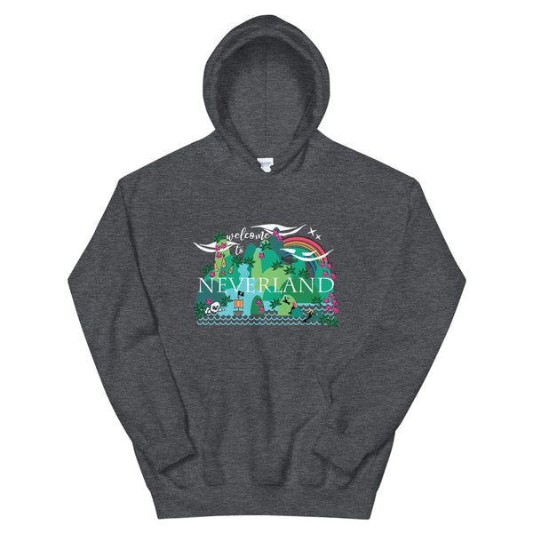 Neverland Hoodie Disney Mermaids Disney Peter Pan Disney Unisex Hooded Sweatshirt
