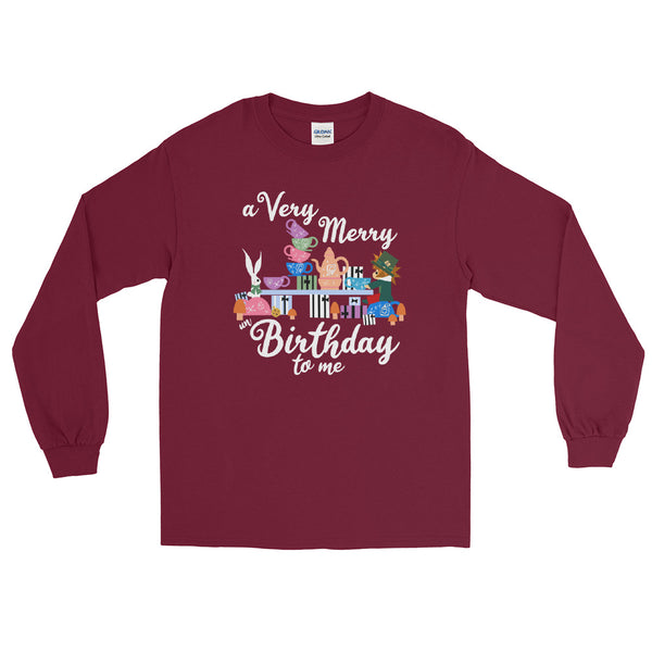 Disney Birthday Alice in Wonderland A Very Merry un Birthday To Me Long Sleeve Shirt