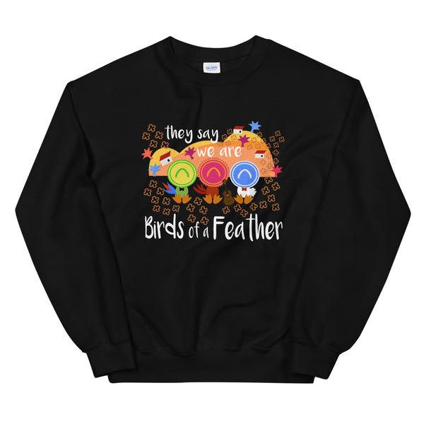 Three Caballeros Sweatshirt, Disney Birds of a Feather Unisex Crew Disney Sweatshirt