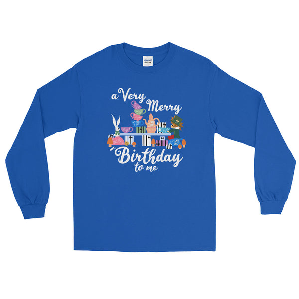 Disney Birthday Alice in Wonderland A Very Merry un Birthday To Me Long Sleeve Shirt