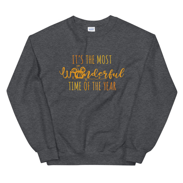 Mickey Pumpkin Fall Sweatshirt Disney Halloween It's the Most Wonderful Time of the The Year Unisex Sweatshirt