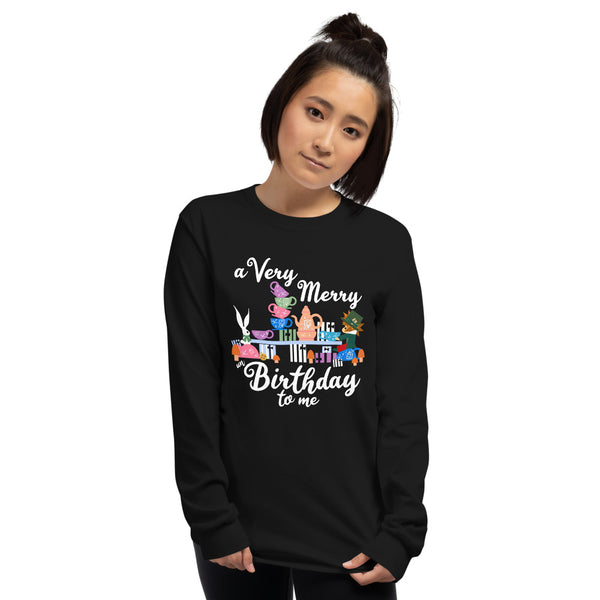 Disney Birthday Alice in Wonderland A Very Merry un Birthday To Me Long Sleeve Shirt