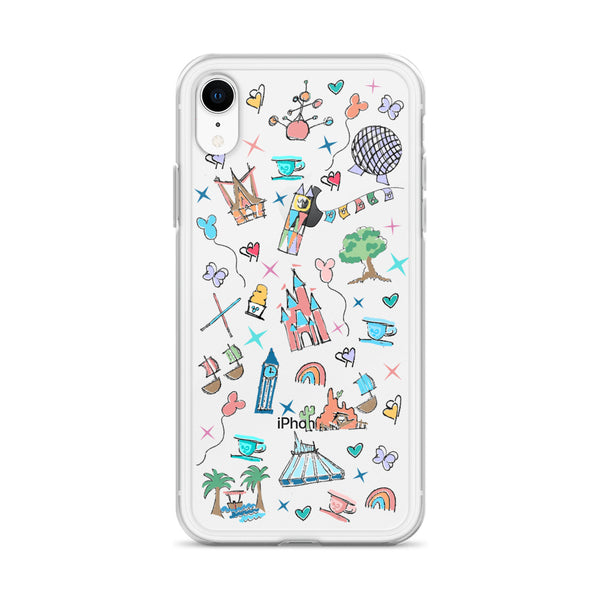 Walt Disney World iPhone Disney Parks Icons Florida Disney iPhone Case