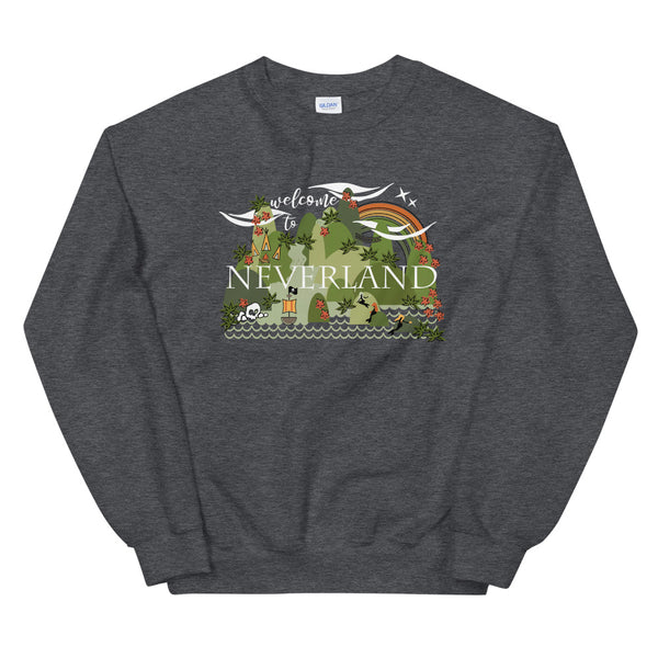 Neverland Vintage Sweatshirt Disney Mermaids Disney Peter Pan Disney Unisex Crew Vintage Sweatshirt