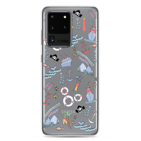 Disney Cruise Line Samsung Phone Case Sail Away with Me Disney Cruise Sketch Samsung Phone Case