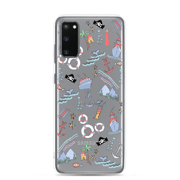 Disney Cruise Line Samsung Phone Case Sail Away with Me Disney Cruise Sketch Samsung Phone Case