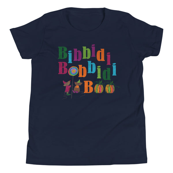 Disney Halloween Cinderella Kids T-Shirt Bibbidi Bobbidi Boo Jaq and Gus