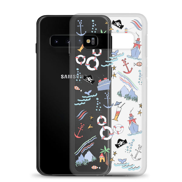 Disney Cruise Line Samsung Phone Case Sail Away with Me Disney Cruise Sketch Samsung Phone Case