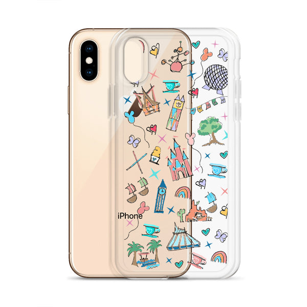 Walt Disney World iPhone Disney Parks Icons Florida Disney iPhone Case