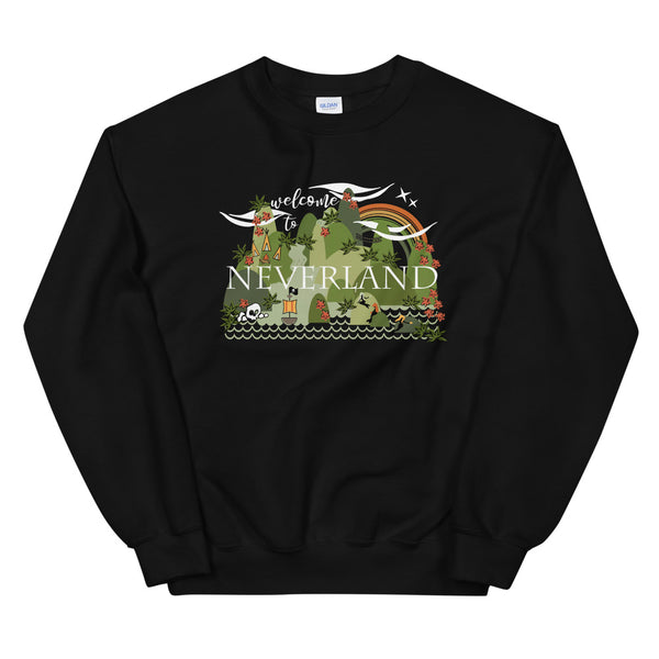 Neverland Vintage Sweatshirt Disney Mermaids Disney Peter Pan Disney Unisex Crew Vintage Sweatshirt