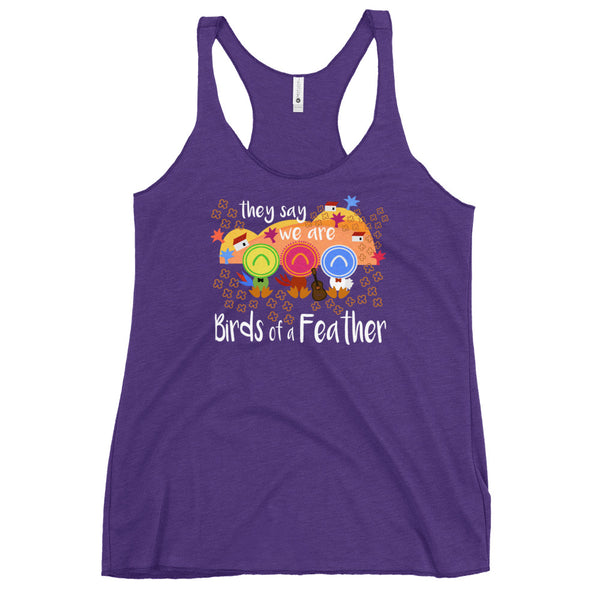 Three Caballeros Tank Top, Disney Birds of a Feather Women's Racerback Tank