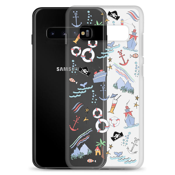 Disney Cruise Line Samsung Phone Case Sail Away with Me Disney Cruise Sketch Samsung Phone Case