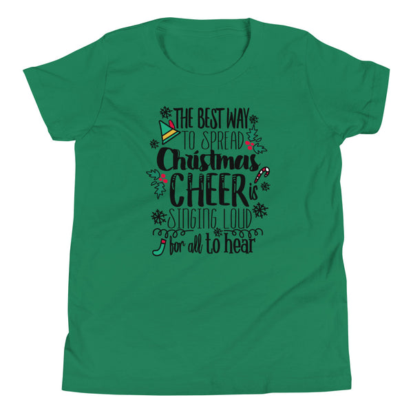 Elf Kids Christmas T-shirt Buddy the Elf Christmas Shirt Youth Short Sleeve T-Shirt