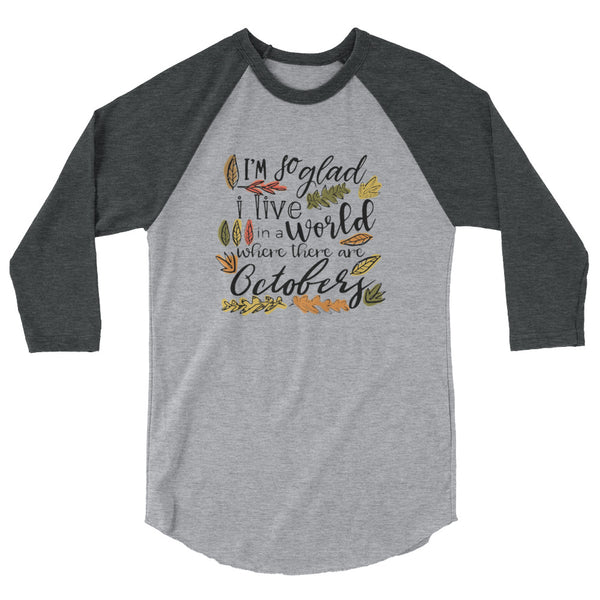 Octobers Raglan, Fall Shirt, Anne of Green Gables Shirt