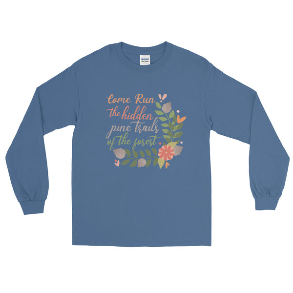 Pocahontas Disney Long Sleeve Come Run the Hidden Pine Trails Run Disney Shirt Long Sleeve Shirt
