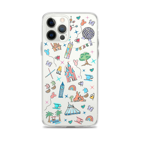 Walt Disney World iPhone Disney Parks Icons Florida Disney iPhone Case