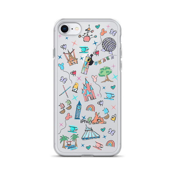 Walt Disney World iPhone Disney Parks Icons Florida Disney iPhone Case