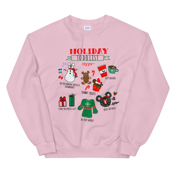 Disney Christmas Sweatshirt Disney Holiday Christmas Party To Do List Sweatshirt