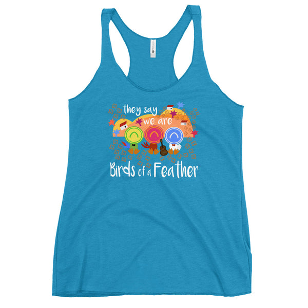 Three Caballeros Tank Top, Disney Birds of a Feather Women's Racerback Tank