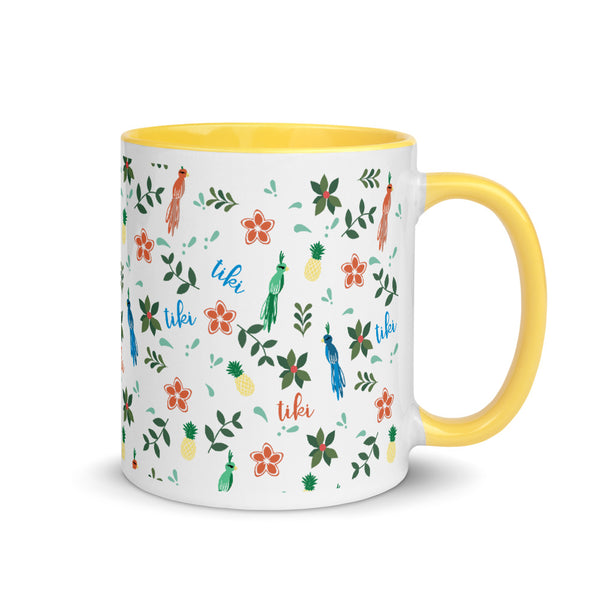 Tiki Tiki Tiki Room Mug Disney Tropical Hideaway Mug with Yellow Color Inside