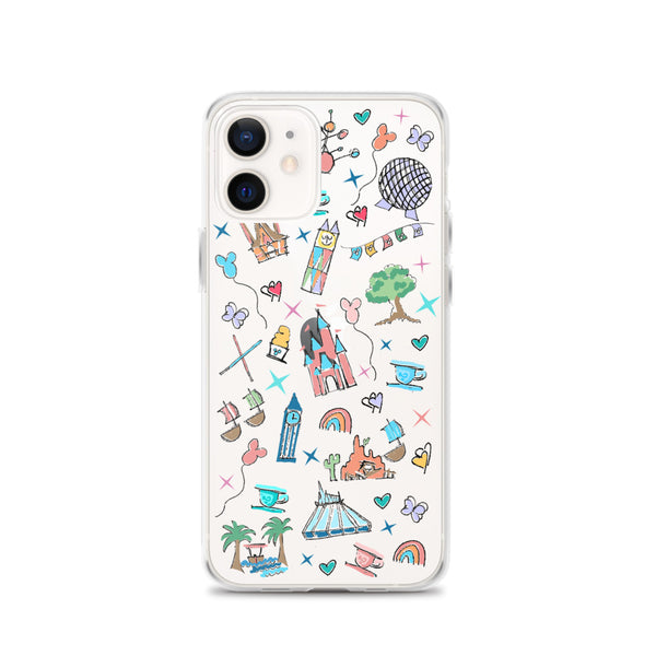 Walt Disney World iPhone Disney Parks Icons Florida Disney iPhone Case