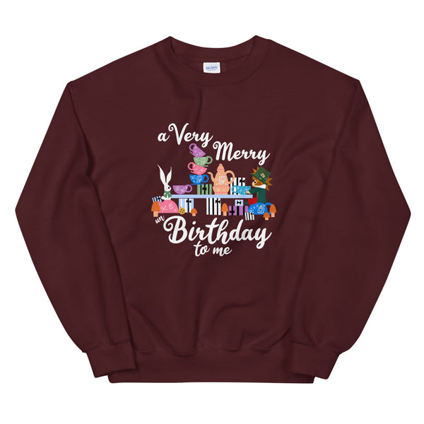 Disney Birthday Sweatshirt Alice in Wonderland A Very Merry un Birthday To Me Crew Sweatshirt