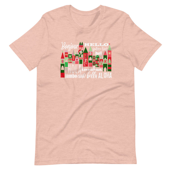 Small World Holiday T-Shirt Disney Small World Many Languages Christmas T-Shirt