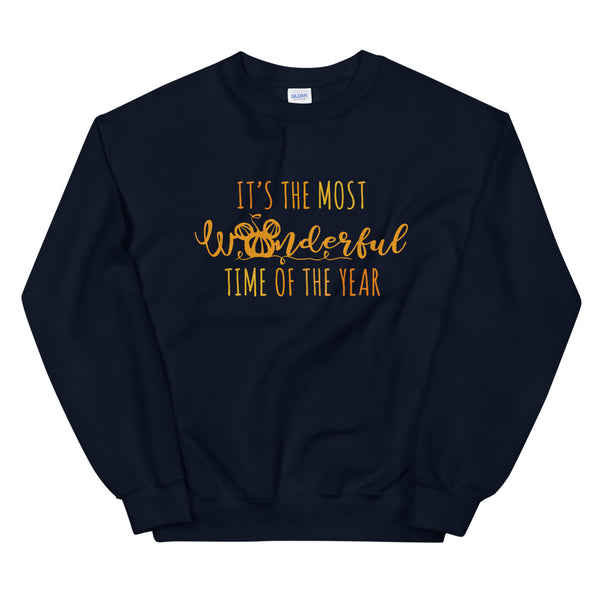 Mickey Pumpkin Fall Sweatshirt Disney Halloween It's the Most Wonderful Time of the The Year Unisex Sweatshirt