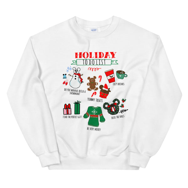 Disney Christmas Sweatshirt Disney Holiday Christmas Party To Do List Sweatshirt