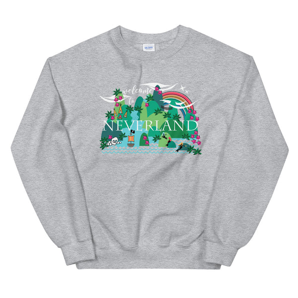 Neverland Sweatshirt Disney Mermaids Disney Peter Pan Disney Unisex Crew Sweatshirt