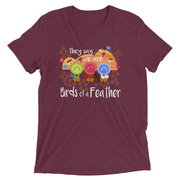 Three Caballeros Tri-Blend T-shirt, Disney Birds of a Feather Unisex Triblend T-Shirt