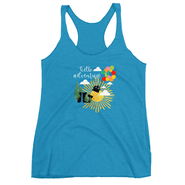 Up Adventure Tank Top Hello Adventure Women's Racerback Tank