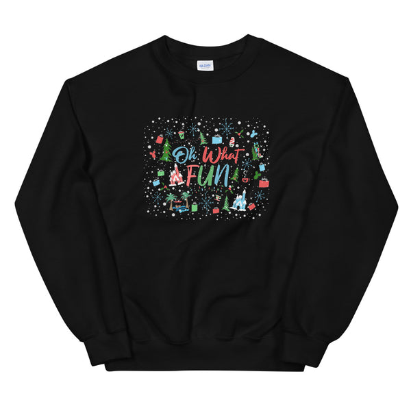Disney Christmas Sweatshirt Oh What Fun at Disney for the Holidays Disney Unisex Sweatshirt