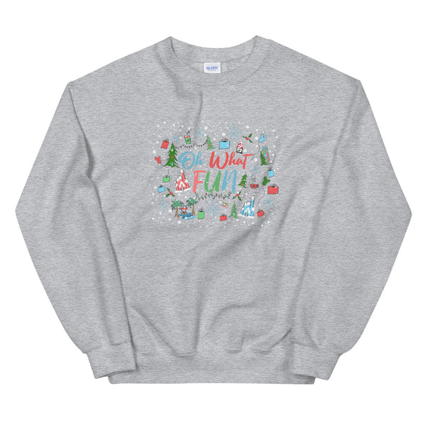 Disney Christmas Sweatshirt Oh What Fun at Disney for the Holidays Disney Unisex Sweatshirt