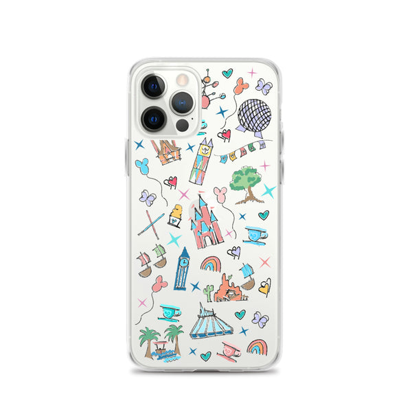Walt Disney World iPhone Disney Parks Icons Florida Disney iPhone Case