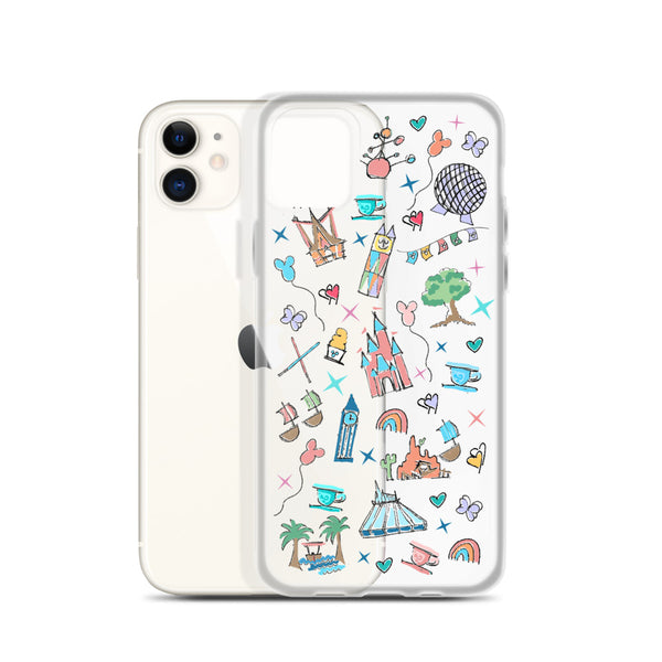 Walt Disney World iPhone Disney Parks Icons Florida Disney iPhone Case