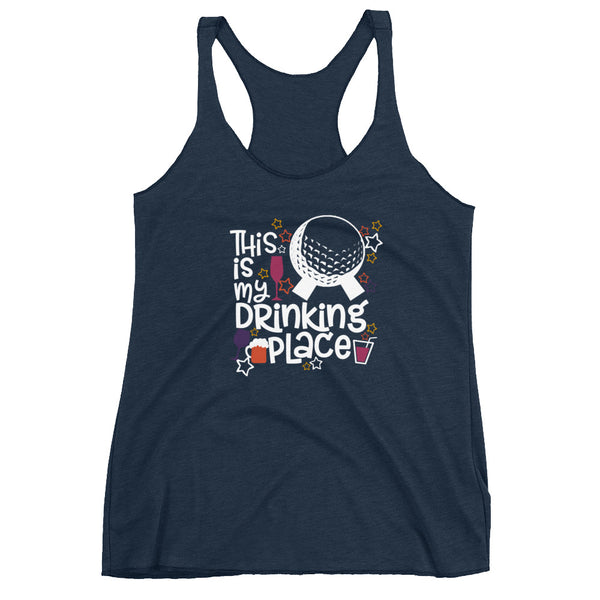 Disney This is my Drinking Place Tank Top Epcot Disney Women's Racerback Tank