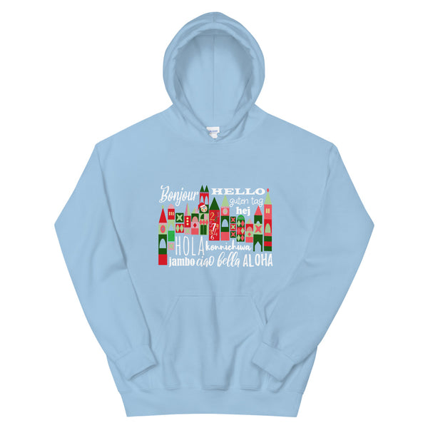 Small World Holiday Hoodie Sweatshirt Disney Small World Many Languages Christmas Hoodie