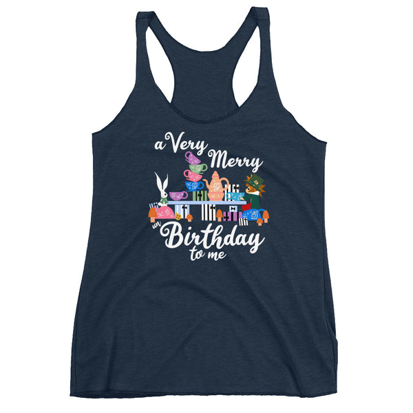 Disney Birthday Tank Top Alice in Wonderland A Very Merry un Birthday To Me Tank Top