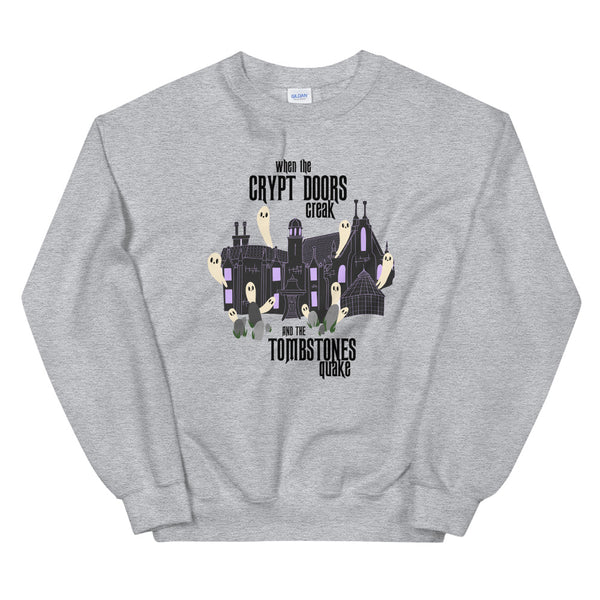 Disney Haunted Mansion Sweatshirt Grim Grinning Ghosts Disney Unisex Crew Sweatshirt