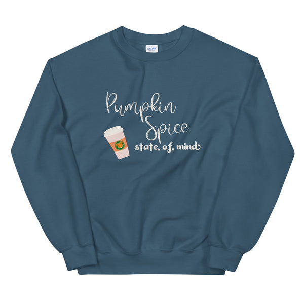 Pumpkin Spice State of Mind Fall Coffee Sweatshirt