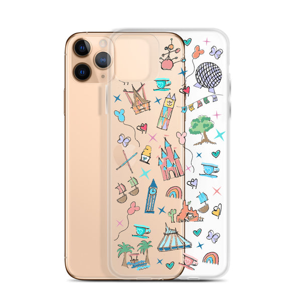 Walt Disney World iPhone Disney Parks Icons Florida Disney iPhone Case