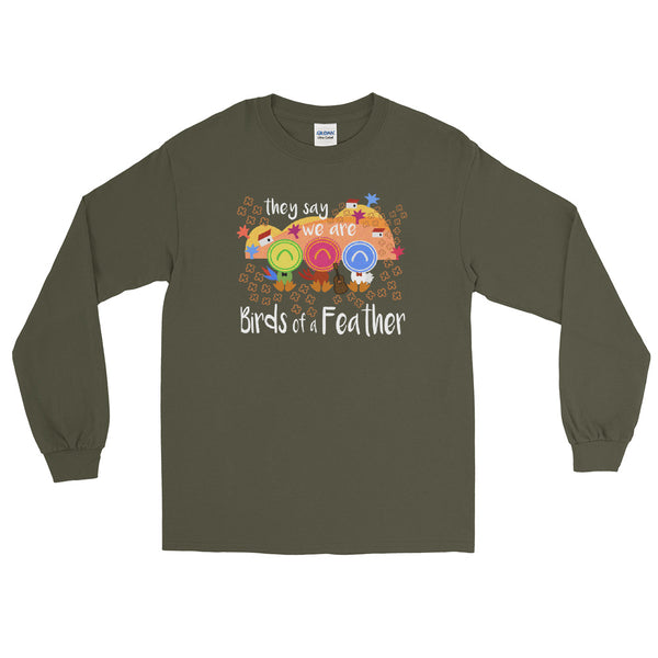 Three Caballeros Long Sleeve Shirt, Disney Birds of a Feather Men’s Long Sleeve Shirt