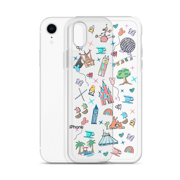 Walt Disney World iPhone Disney Parks Icons Florida Disney iPhone Case