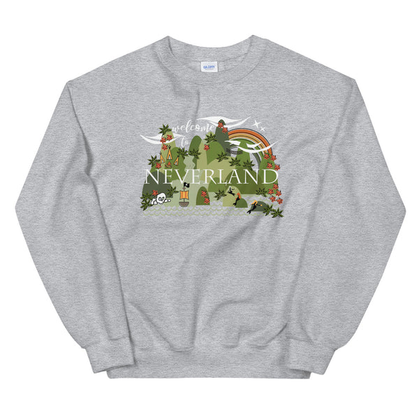 Neverland Vintage Sweatshirt Disney Mermaids Disney Peter Pan Disney Unisex Crew Vintage Sweatshirt